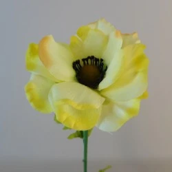 Artificial Anemones Lemon Yellow 52cm - A077 AA3