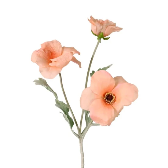 Artificial Japanese Anemones Peach 62cm - A041 A2