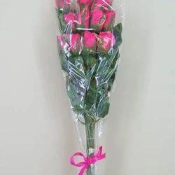 Silk Roses Bouquet Hot Pink 55cm - R010E BX14