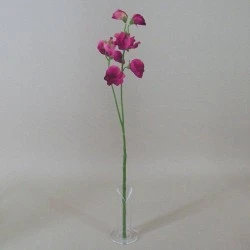 Artificial Sweet Peas Stem Hot Pink 49cm - S066 