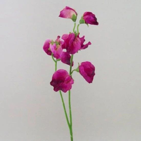 Artificial Sweet Peas Stem Hot Pink 49cm - S066 
