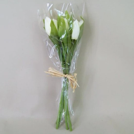 Artificial Tulips Bunch Cream 33cm - T033 HH3