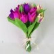 Artificial Tulips Bundle Purple Pink Green 23cm - T037 P4