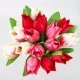 Artificial Tulips Bundle Red Pink Cream 23cm - T035 S