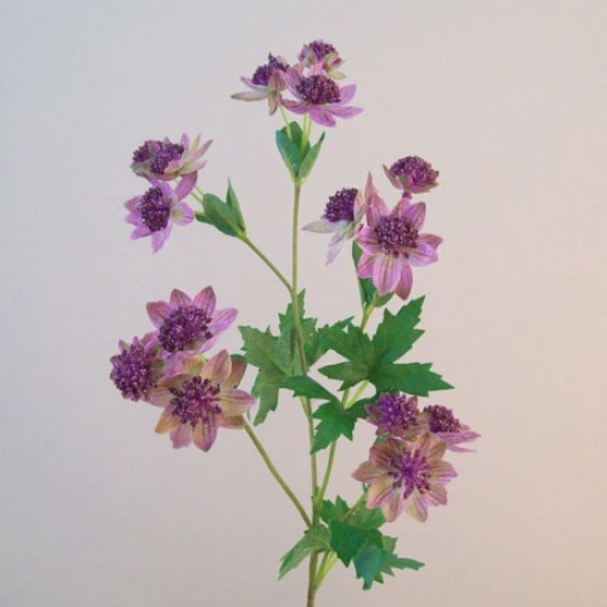 Artificial Astrantia Pink Purple Flowers 65cm - A104 A3