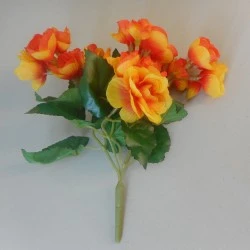 Artificial Begonia Plants Orange 28cm - B086 H3