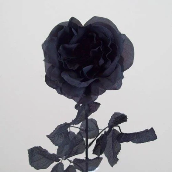 Black Silk Artificial Roses 70cm - R013 S2