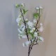 Artificial Cherry Blossom Branch White Short Stem 48cm - B038 JJ2