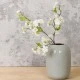 Artificial Cherry Blossom Branch White Short Stem 48cm - B038 JJ2