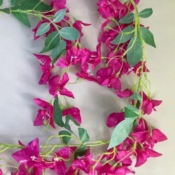 Artificial Bougainvillea Garland Hot Pink 160cm - B094 T3