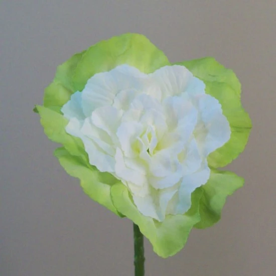 Artificial Ornamental Cabbage Cream Green Short Stem 45cm - C227 BX14