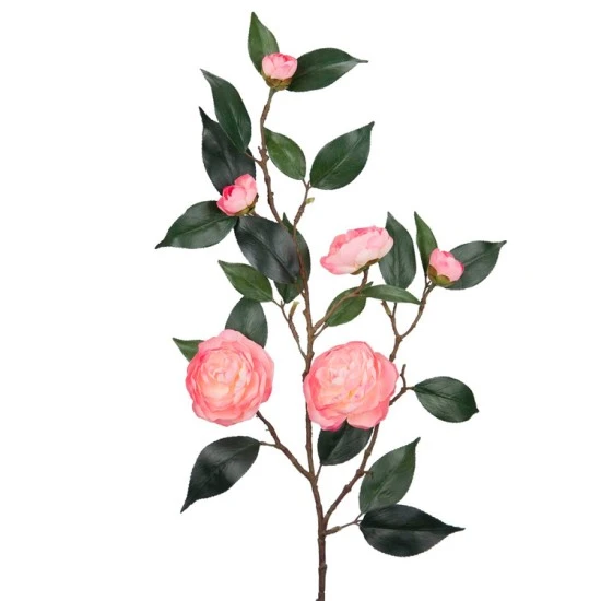 Artificial Camellias Pink 80cm - C162 BX3