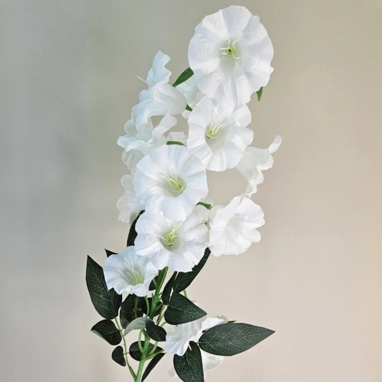Artificial Campanula Bell Flowers White 87cm - C032 BB1