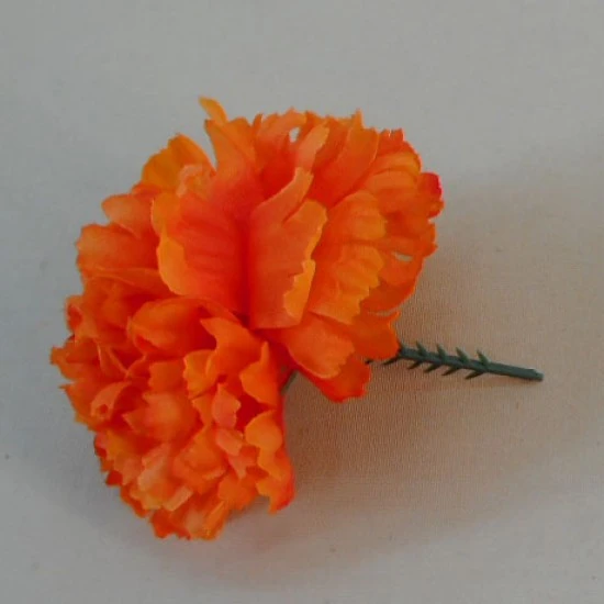 Short Stem Carnation Orange 9cm - C007 C3