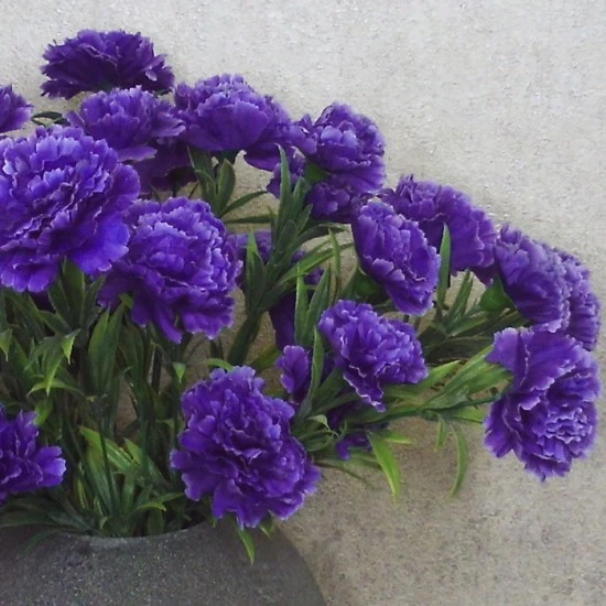 Fleur Artificial Carnations Bunch Purple 45cm - C253 C4