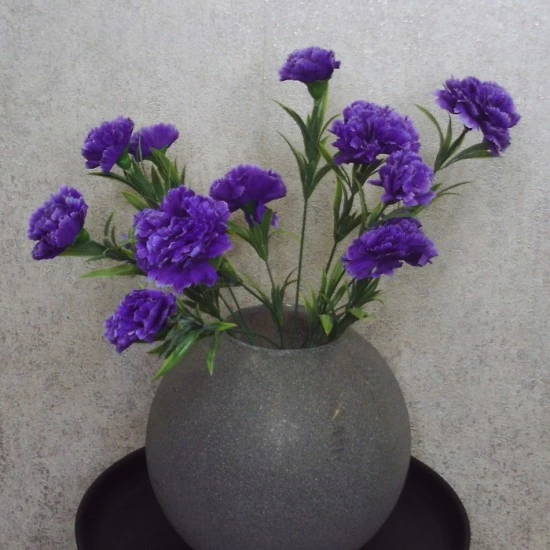 Fleur Artificial Carnations Bunch Purple 45cm - C253 C4