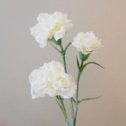 Artificial Spray Carnations Cream 60cm - C037 D4