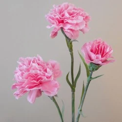 Artificial Spray Carnations Pink 60cm - C039 B3