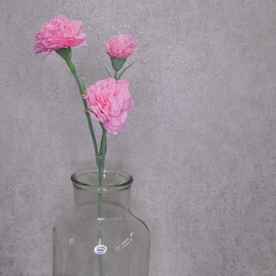 Artificial Spray Carnations Pink 60cm - C039 B3