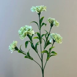 Artificial Spray Carnations Pale Green 58cm - C219 K2