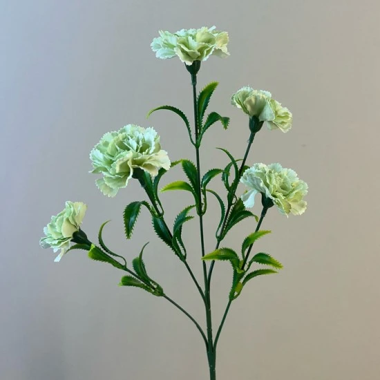 Artificial Spray Carnations Pale Green 58cm - C219 K2