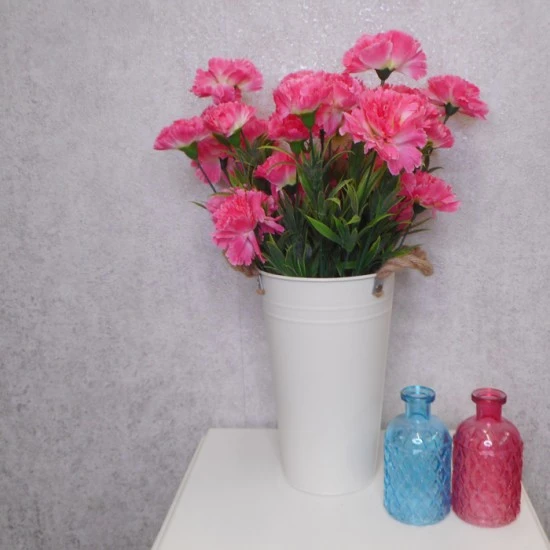 Fleur Artificial Carnations Bunch Pink 45cm - C244 J2