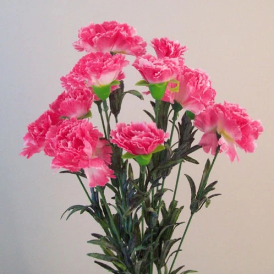 Fleur Artificial Carnations Bunch Pink 45cm - C244 J2