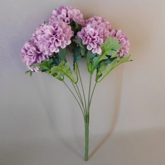 Artificial Ball Chrysanthemum Bunch Heather - C044 BX1