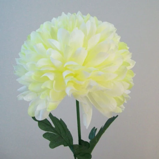 Artificial Pompom Chrysanthemum Lemon Green 80cm - C168 BB4