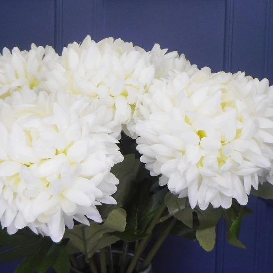 Artificial Pompom Chrysanthemum Cream 65cm - C192 D1