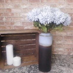 Artificial Pompom Chrysanthemum Duck Egg Blue 65cm - C012 D4