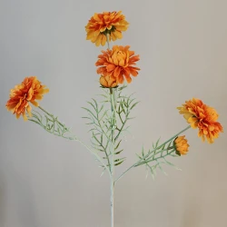 Artificial Spray Chrysanthemums Orange 60cm - C125 C2