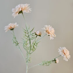 Artificial Spray Chrysanthemums Peach 60cm - C122 D3