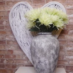 Artificial Spider Chrysanthemums Avocado Green 64cm - S135 S2