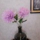 Artificial Spider Chrysanthemums Mauve with Green Leaves 64cm - S096 P4