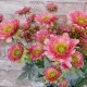 Artificial Spray Chrysanthemums Dusky Pink 69cm - G002 D2