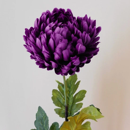 Artificial Flowers Bloom Chrysanthemums Purple 82cm - C259 