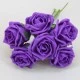 Colourfast Cottage Foam Roses Bundle Purple 6 Pack 24cm - R387 U3