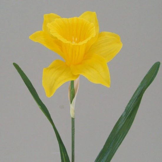 Large Yellow Silk Daffodil 65cm - D010 