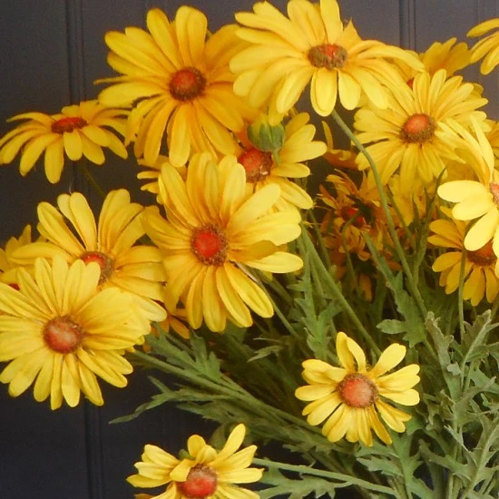 Silk Daisies | Large Artificial Field Daisy Yellow 64cm - D130 D3