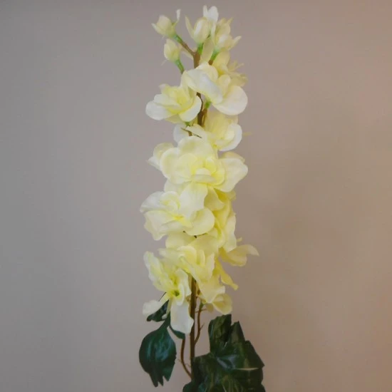 Silk Delphinium or Larkspur Lemon 75cm - D025 C2
