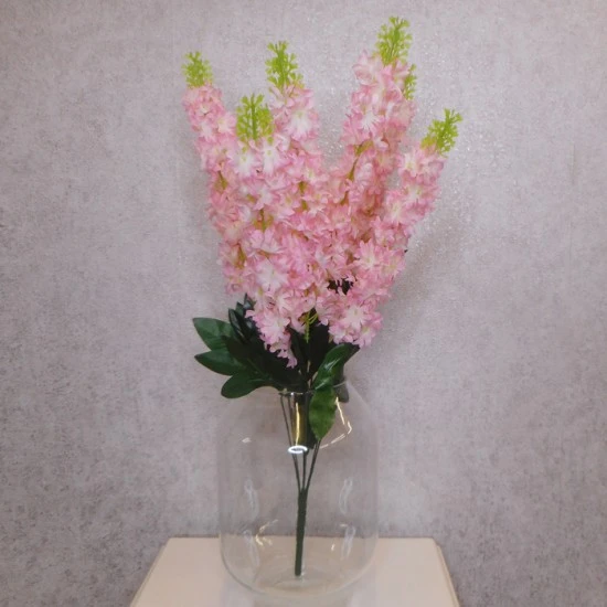 Artificial Delphiniums Plant Pink 64cm - D061 B1