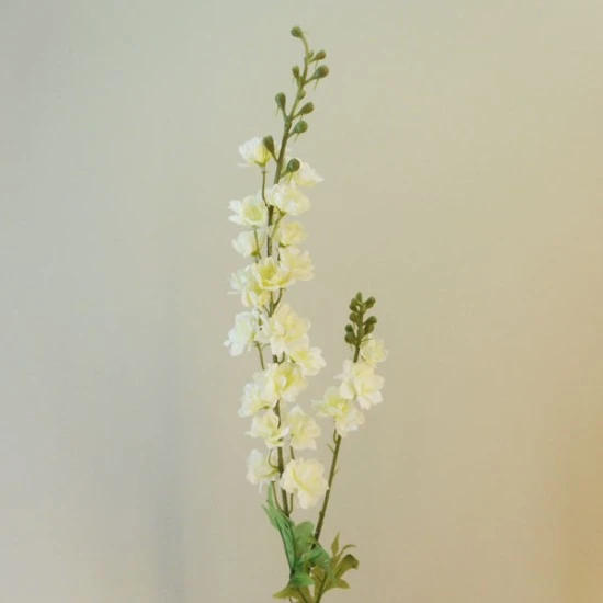 Artificial Meadow Delphiniums Cream 87cm - S033 R1
