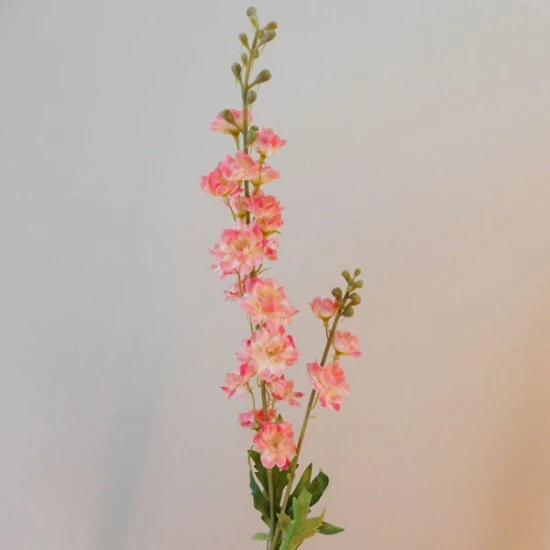 Artificial Meadow Delphiniums Cream Pink 87cm - S035 Q4