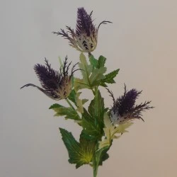 Artificial Eryngium Thistles Sea Holly Purple 68cm - E004 E1