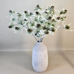 Artificial Eryngium Thistles Sea Holly Green 82cm - E007 H3