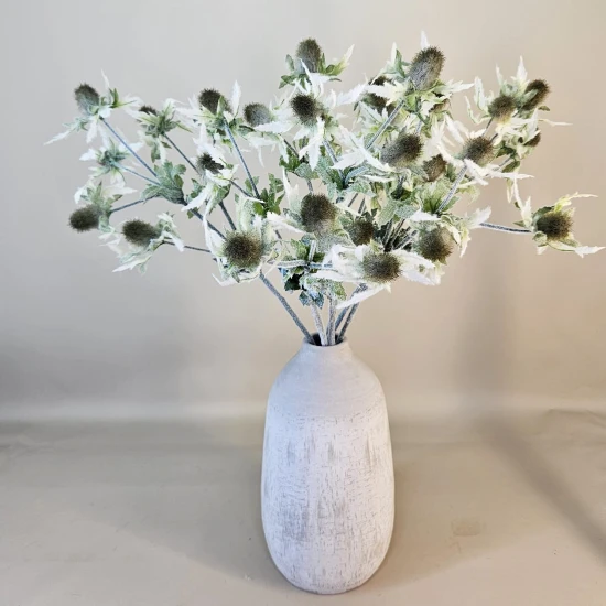 Artificial Eryngium Thistles Sea Holly Green 82cm - E007 H3