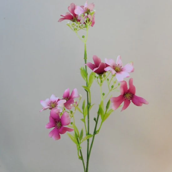 Flax Flowers Dark Pink 48cm- F064 E2