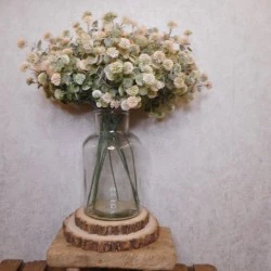 Artificial Floss Flowers Pale Pink 56cm - F055 BB2