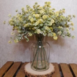 Artificial Floss Flowers Yellow 56cm - F057 FF4
